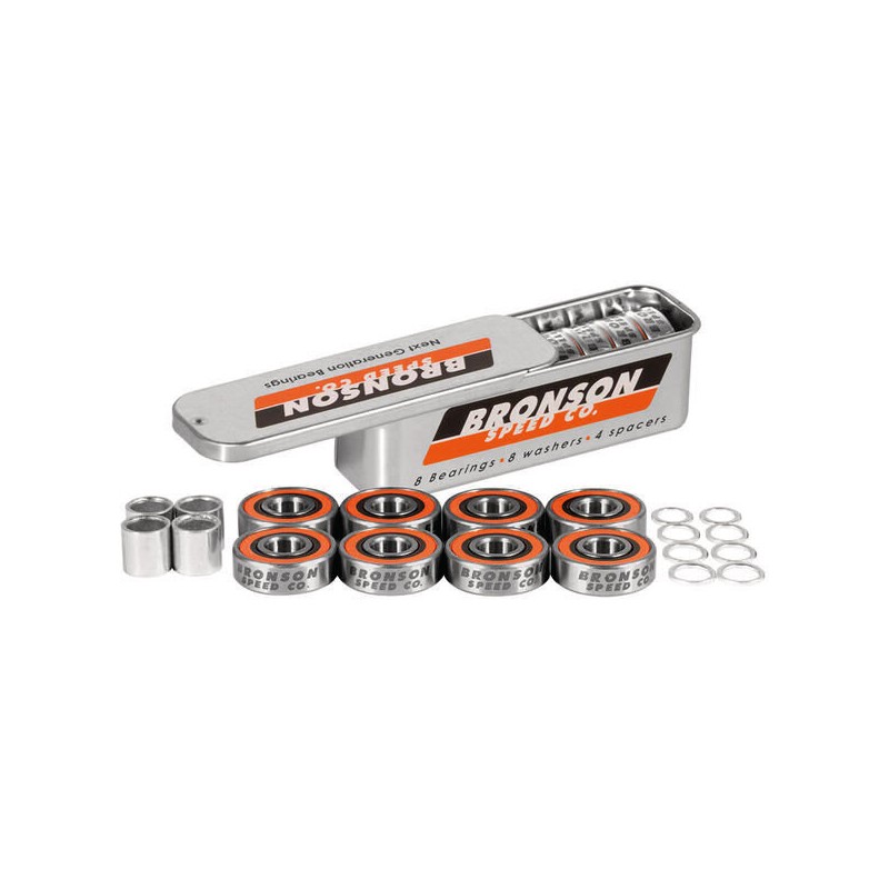 Bronson Speed Co. G3 Skateboard-Kugellager mit orangefarbenen Schutzschilden
