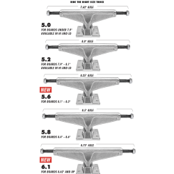 Venture Skateboard Trucks Size Chart Achsen Größentabelle