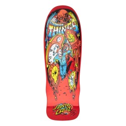 Santa Cruz 9.7" Stranger Things Grabke Max Melting Clock Glow in the Dark Oldschool Reissue Skateboard Deck