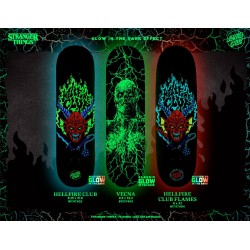 Santa Cruz 9.7" Stranger Things Grabke Max Melting Clock Glow in the Dark Oldschool Reissue Skateboard Deck Dark 2
