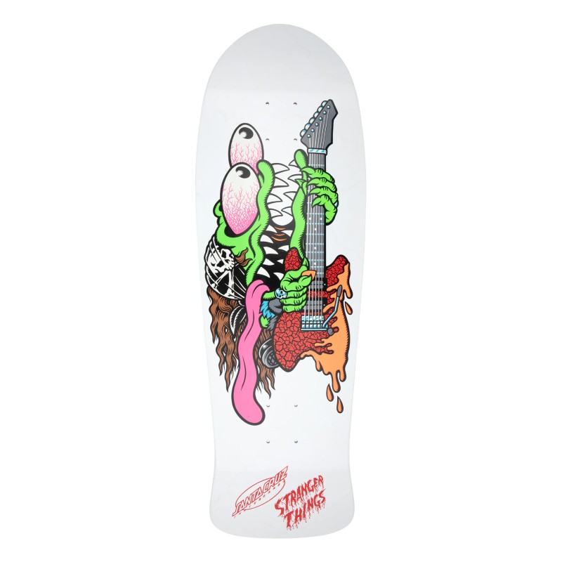 Santa Cruz 10.1" Stranger Things Meek Slasher Eddie Reveal Clock Glow in the Dark Oldschool Reissue Skateboard Deck