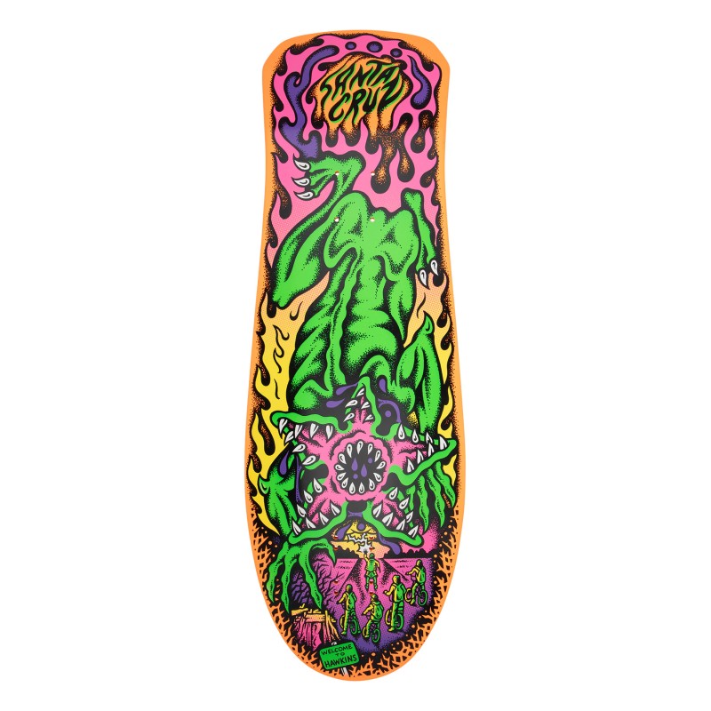 Santa Cruz 10.3" Stranger Things Salba Demogorgon Glow in the Dark Oldschool Reissue Skateboard Deck