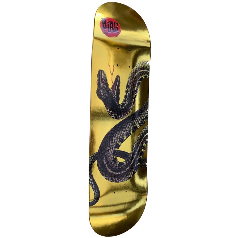 B-LAG Skateboards Deck 7.50"-8.75" Gold Snake Ltd. Edition Nummeriert Shine