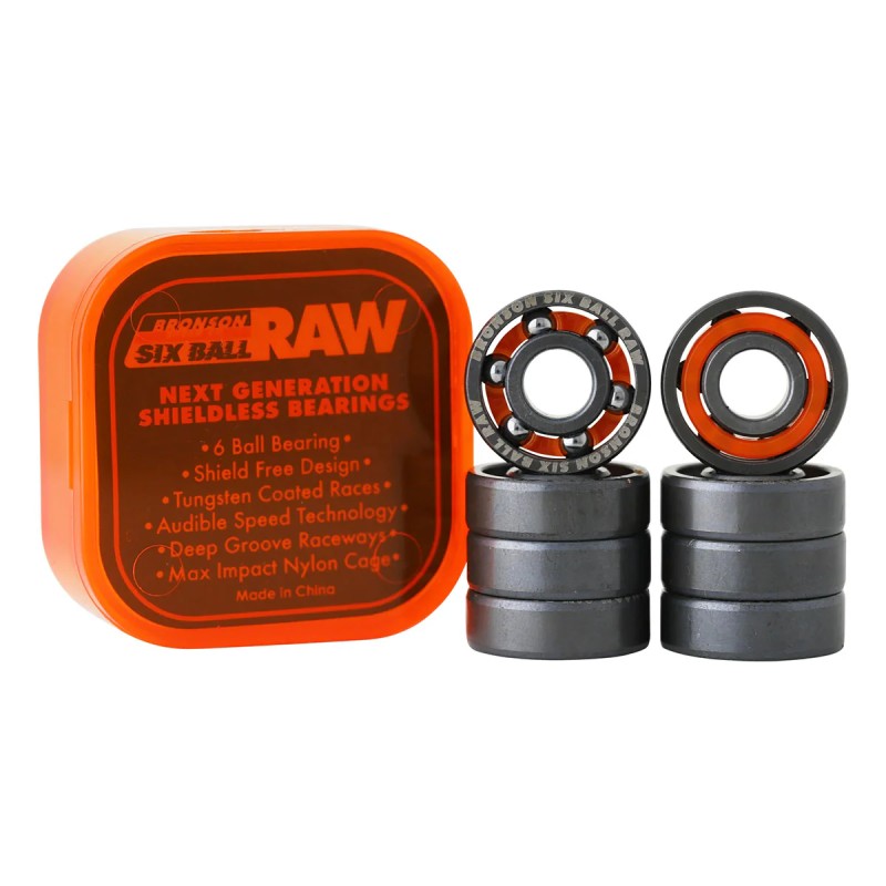 Bronson Speed Co. RAW 6-Ball Kugellager Skateboard Bearings