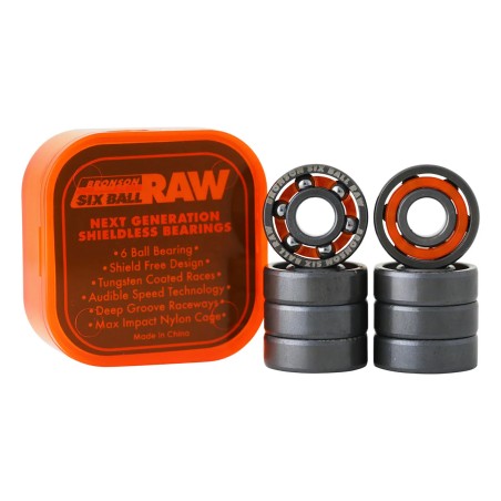 Bronson Speed Co. RAW 6-Ball Kugellager Skateboard Bearings