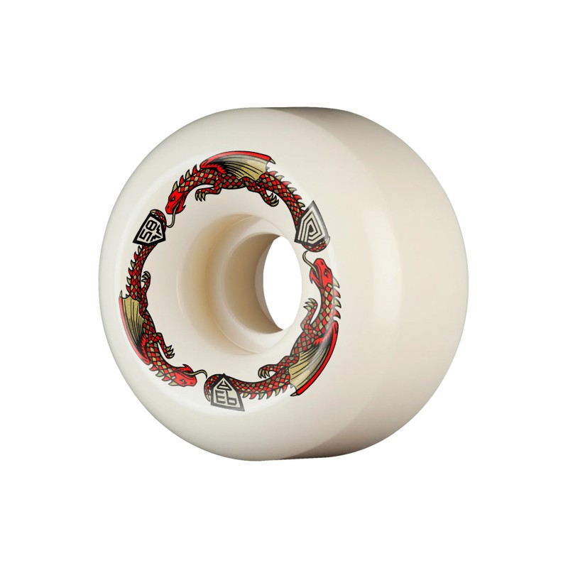 Powell-Peralta Dragons 93A RB2 Ratbone II Skateboard-Rollen in Offwhite, 58 mm, 4er-Pack