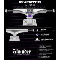 Thunder 147 Team Inverted Hollow Kingpin Polished Silver Trucks Skateboard Achse 8.0"B-LAG Skateshop Thunder 147 Achse