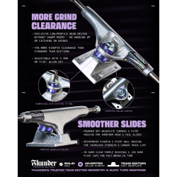 Thunder 149 Achse Team Inverted Hollow Kingpin Polished Silver 8.50"B-LAG Skateshop Thunder 149 Achse Team Inverted Hollow Kingpin Polished Silver, Skateboard-Achse 8.50 Zoll