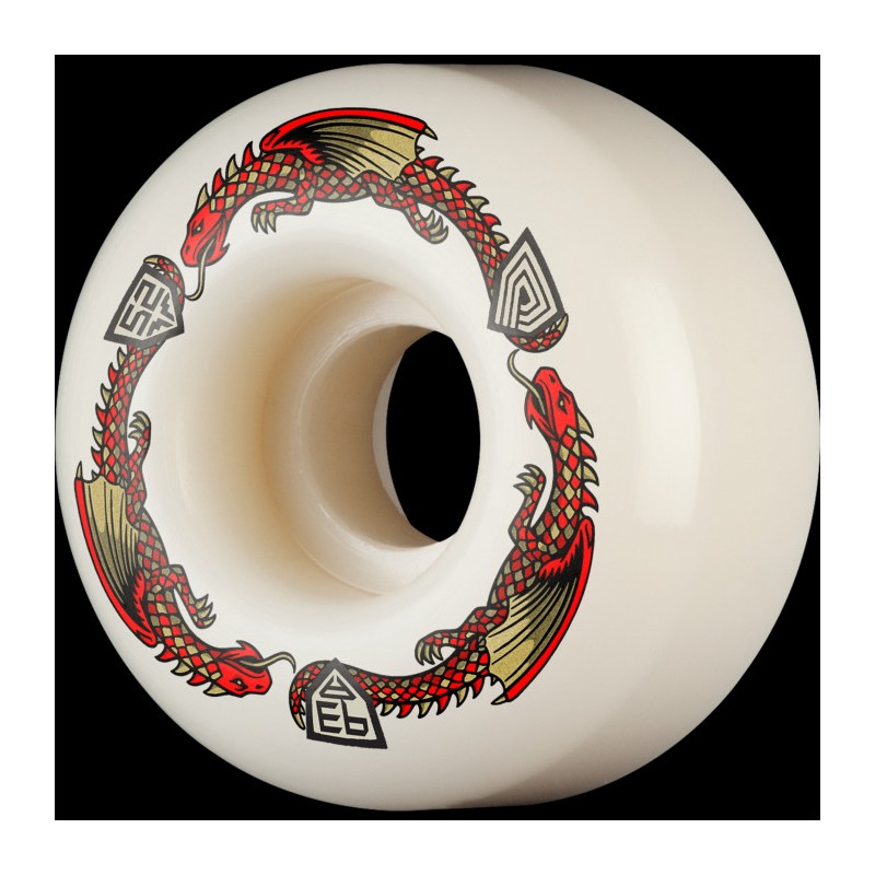 Powell-Peralta Dragons 93A V1 Symmetrical Narrow Ride Skateboard-Rollen in Offwhite, 52 mm, 4er-Pack B-LAG Skateshop Powell-Peralta Dragons 93A V1 Symmetrical Narrow Ride Offwhite 52mm Skateboard Rollen