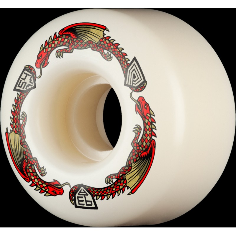 Powell-Peralta Dragons 93A V4 Symmetrical Medium Ride Skateboard-Rollen in Offwhite, 54 mm, 4er-Pack B-LAG Skateshop Powell-Peralta Dragons 93A V4 Symmetrical Medium Ride Offwhite 54mm Skateboard Rollen