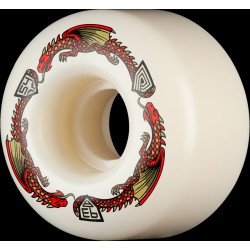 Powell-Peralta Dragons 93A A2 Symmetrical Wide Ride Skateboard-Rollen in Offwhite, 54 mm %shop-name%