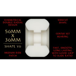 Powell-Peralta Dragons 93A V6 Symmetrical Medium Ride Skateboard-Rollen in Offwhite, 56 mm, 4er-Pack B-LAG Skateshop