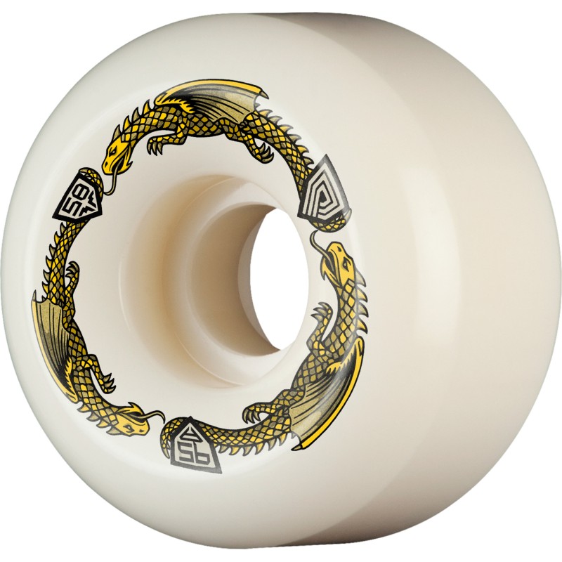 Powell-Peralta Dragons 95A RB2 Ratbone II Skateboard-Rollen in Offwhite, 58 mm, 4er-Pack
