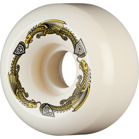 Powell-Peralta Dragons 95A RB2 Ratbone II Skateboard-Rollen in Offwhite, 58 mm, 4er-Pack