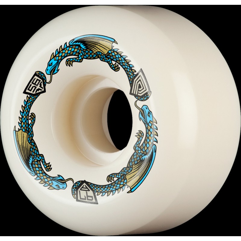 Powell-Peralta Dragons 97A V4 Symmetrical Medium Ride Offwhite 56mm Skateboard Rollen