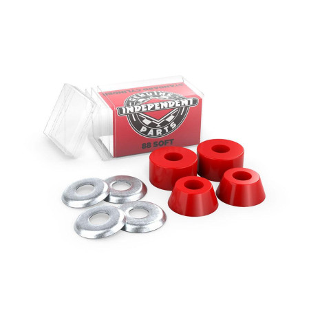 Independent Bushings 88A Standard Cylinder Cushions Soft – rote Skateboard-Lenkgummis