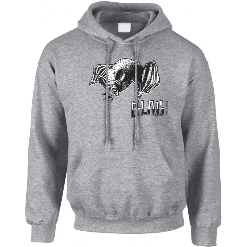 B-LAG Skateboards Hooded Sweater Big Bat Grey