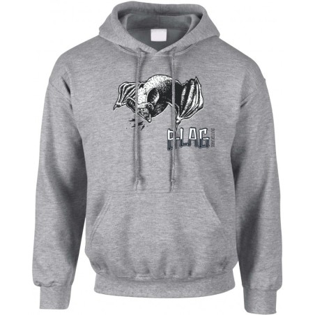 B-LAG Skateboards Hooded Sweater Big Bat Grey